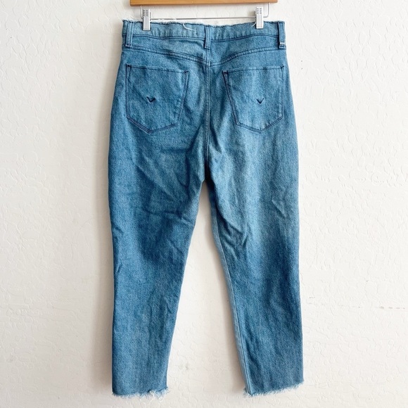 Hudson Jeans Womens Holly High Rise Straight Crop Frayed Hem Grommets - Picture 7 of 13